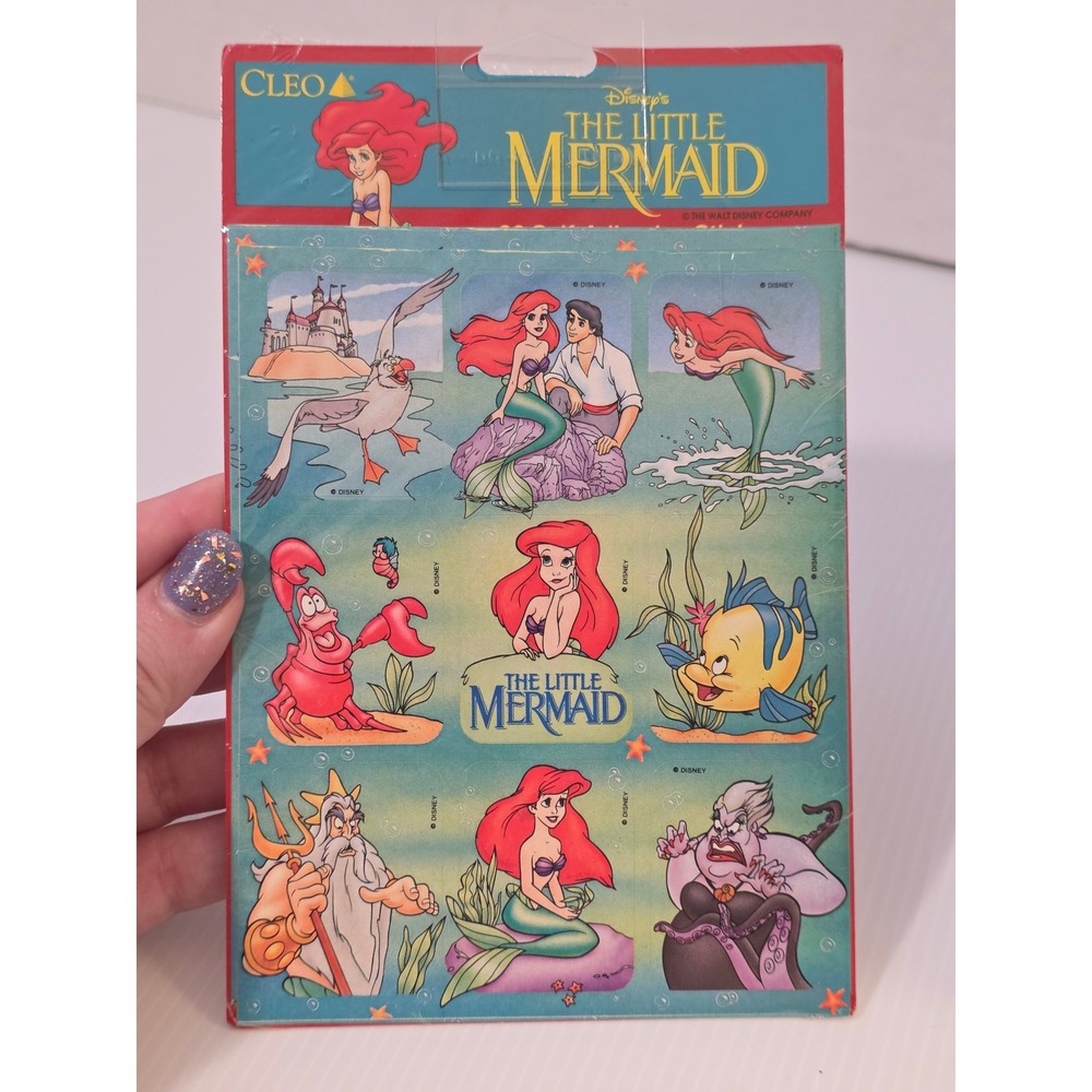 Cleo The Little Mermaid Stickers OS Multicolor New old Stock 314-0088